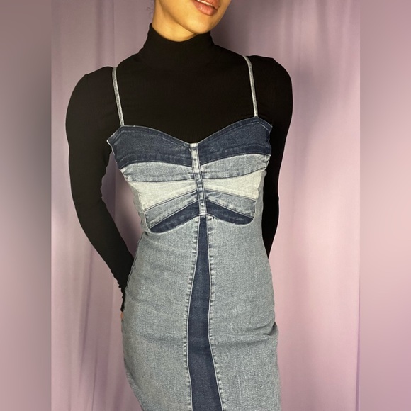 Blue Denim Maxi Dress - Picture 5 of 14